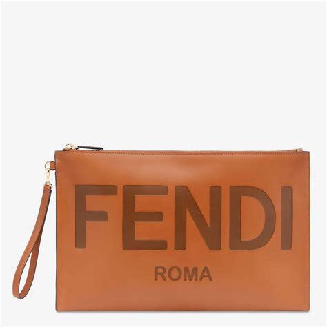 fendi roma flat pouch large|fendi baguette pouch.